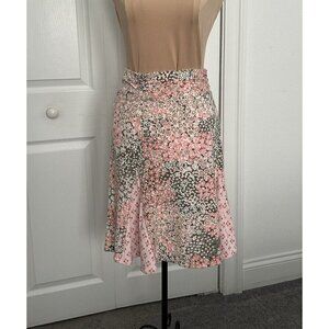 Personal Identity Pink Floral Pull On Knit Chakra Skirt Junior Size M (7-9)